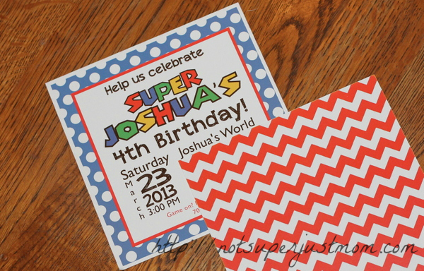 Super Mario Super Birthday Party, Not Super Just Mom