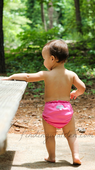 AppleCheeks swim diaper review, Finding Walden