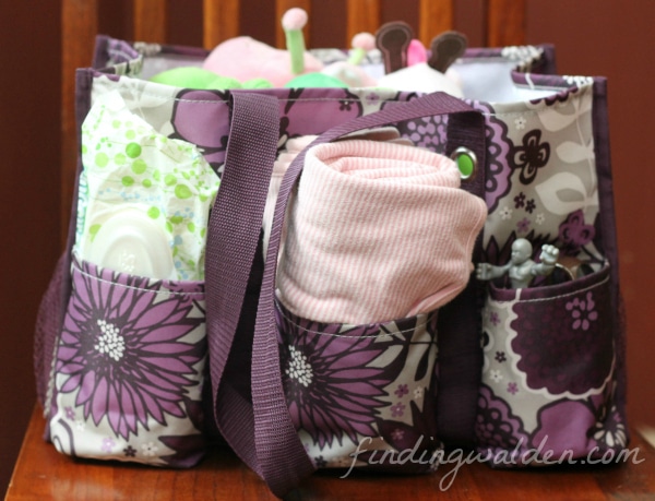 Thirty-one Gifts Organizing Utility Tote, Plum Awesome Blossom
