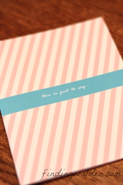 Pear Tree Stationery, Angled Stripes, Finding Walden