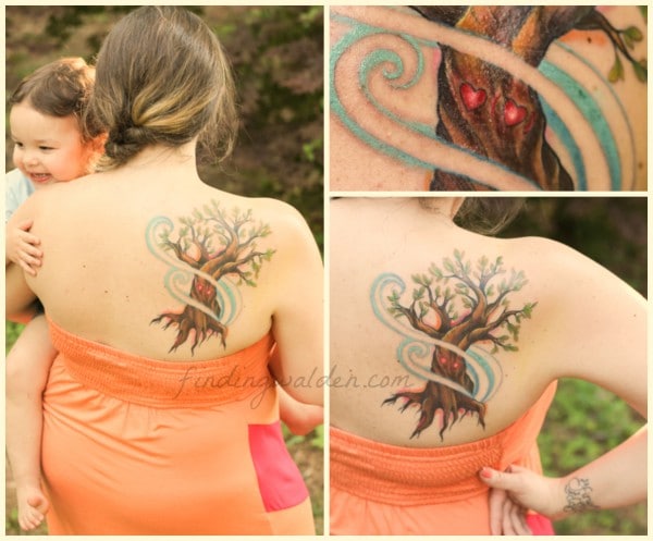 tree tattoo, ee cummings, i carry your heart, mystic owl tattoo