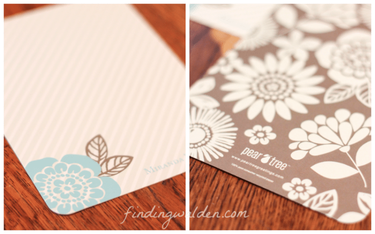 Pear Tree Stationery, Finding Walden, Floral